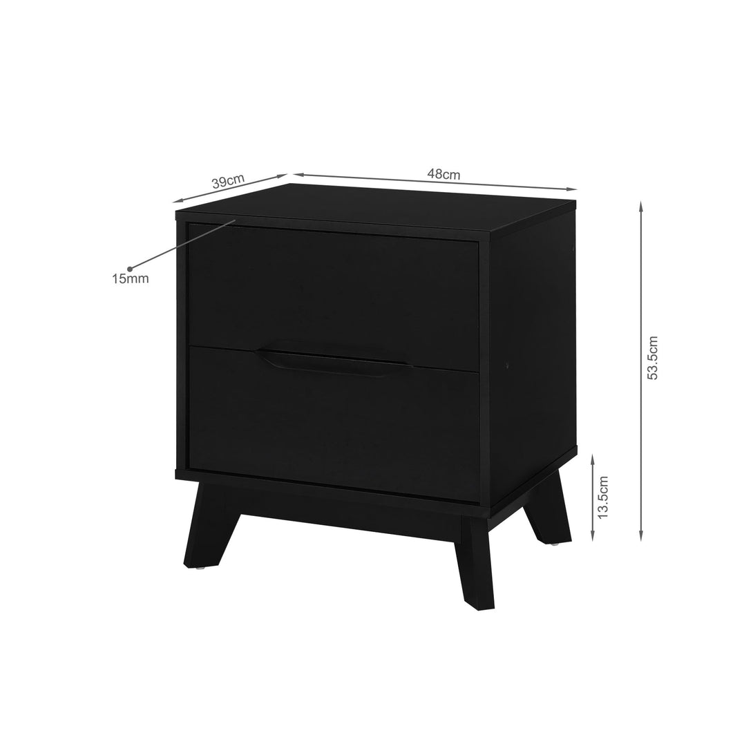 Zora Bedside Table - Black
