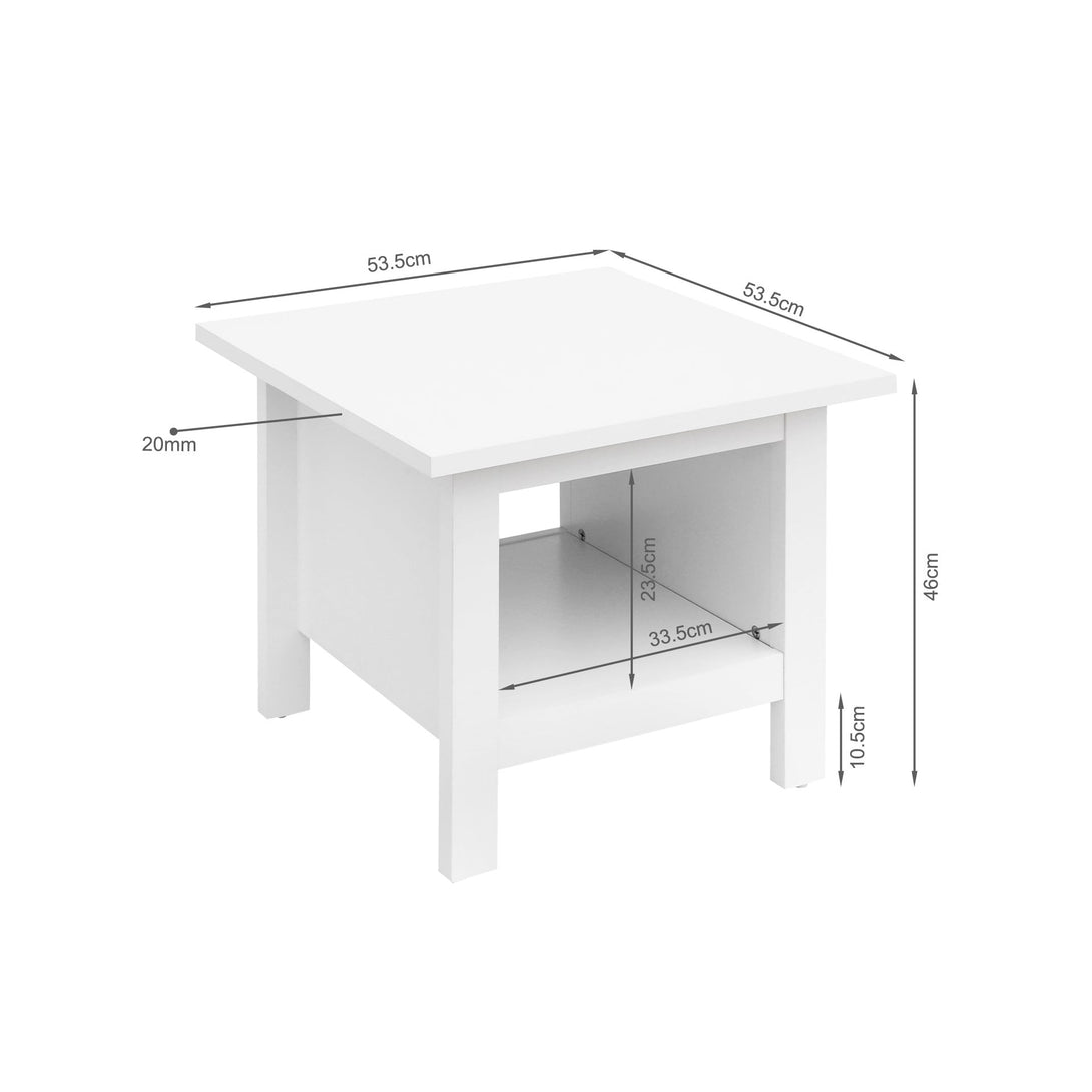 Barrett Bedside Table End Table - White