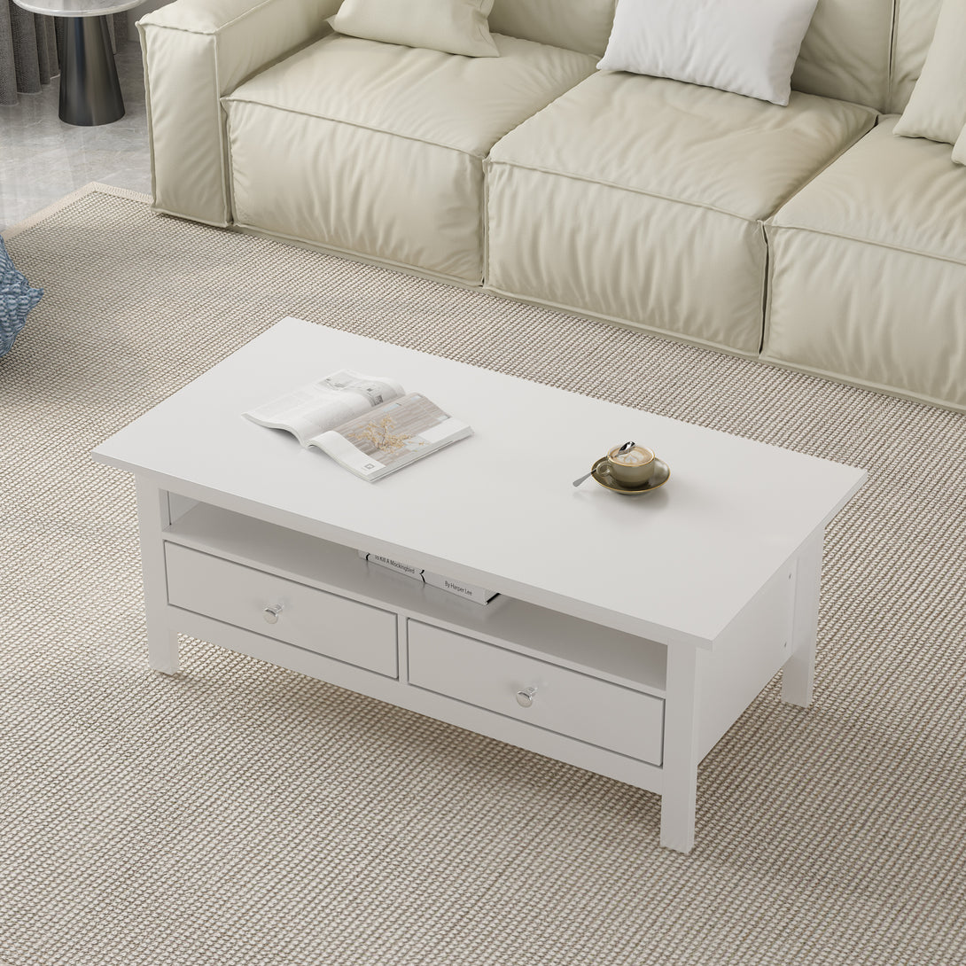 Barrett Rectangular Coffee Table - White