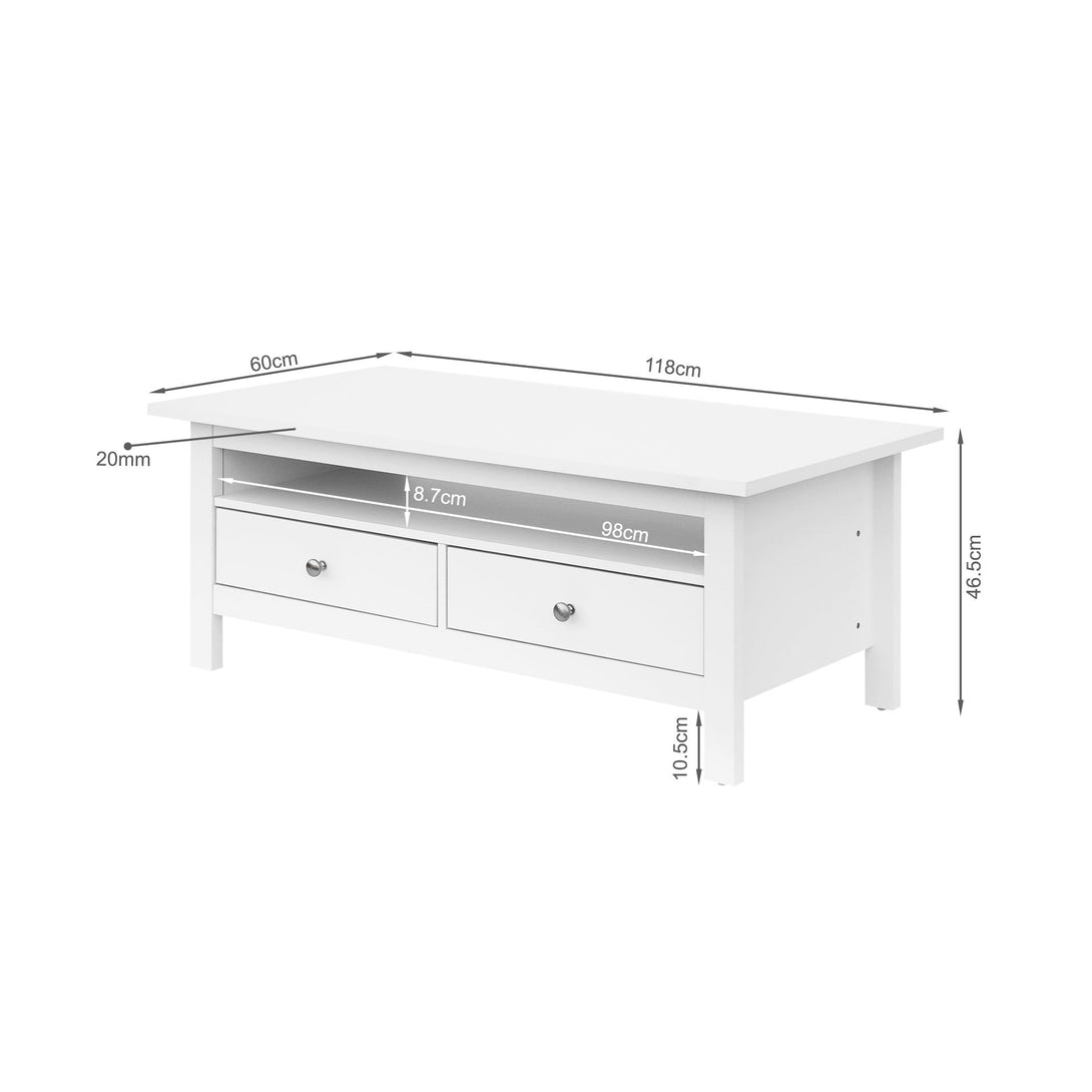 Barrett Rectangular Coffee Table - White