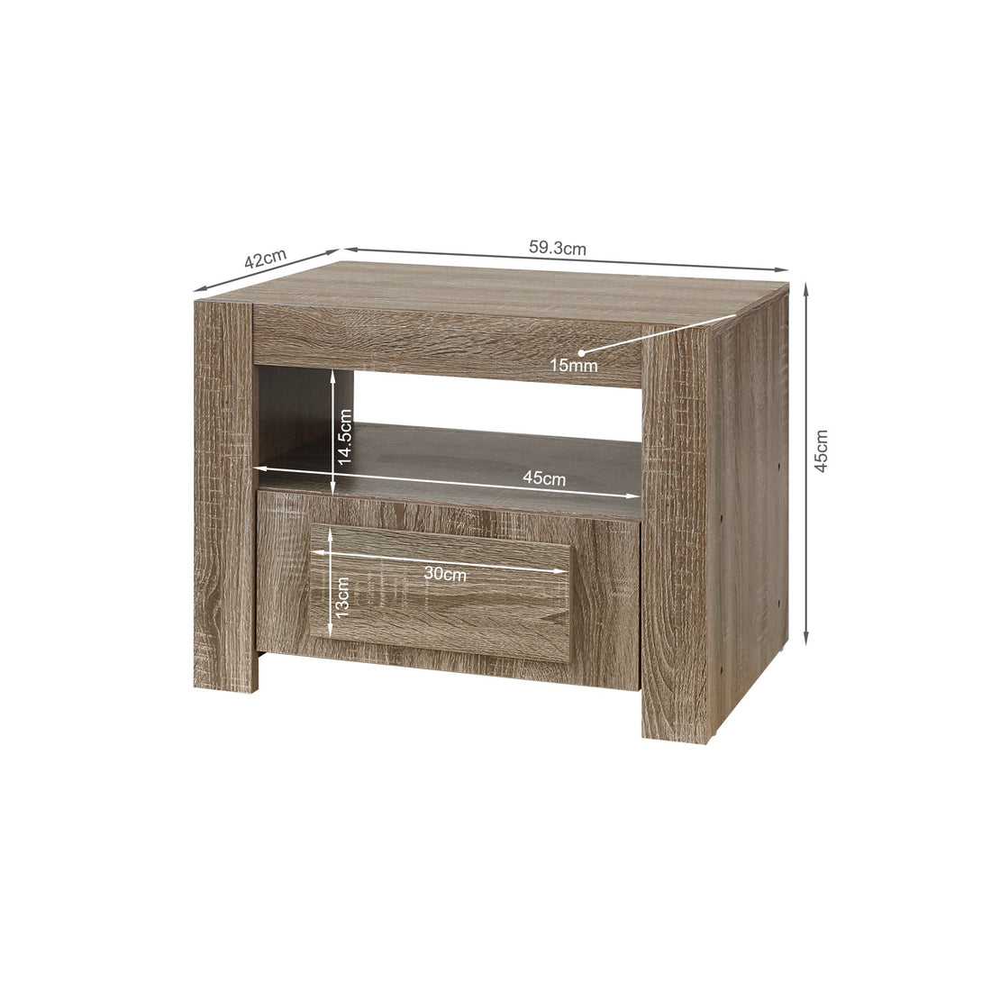 Kalani Bedside Table - Sonama Oak