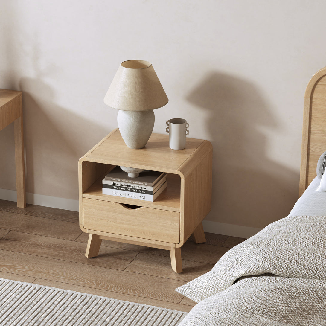 Fredy Bedside Table - Natural Oak