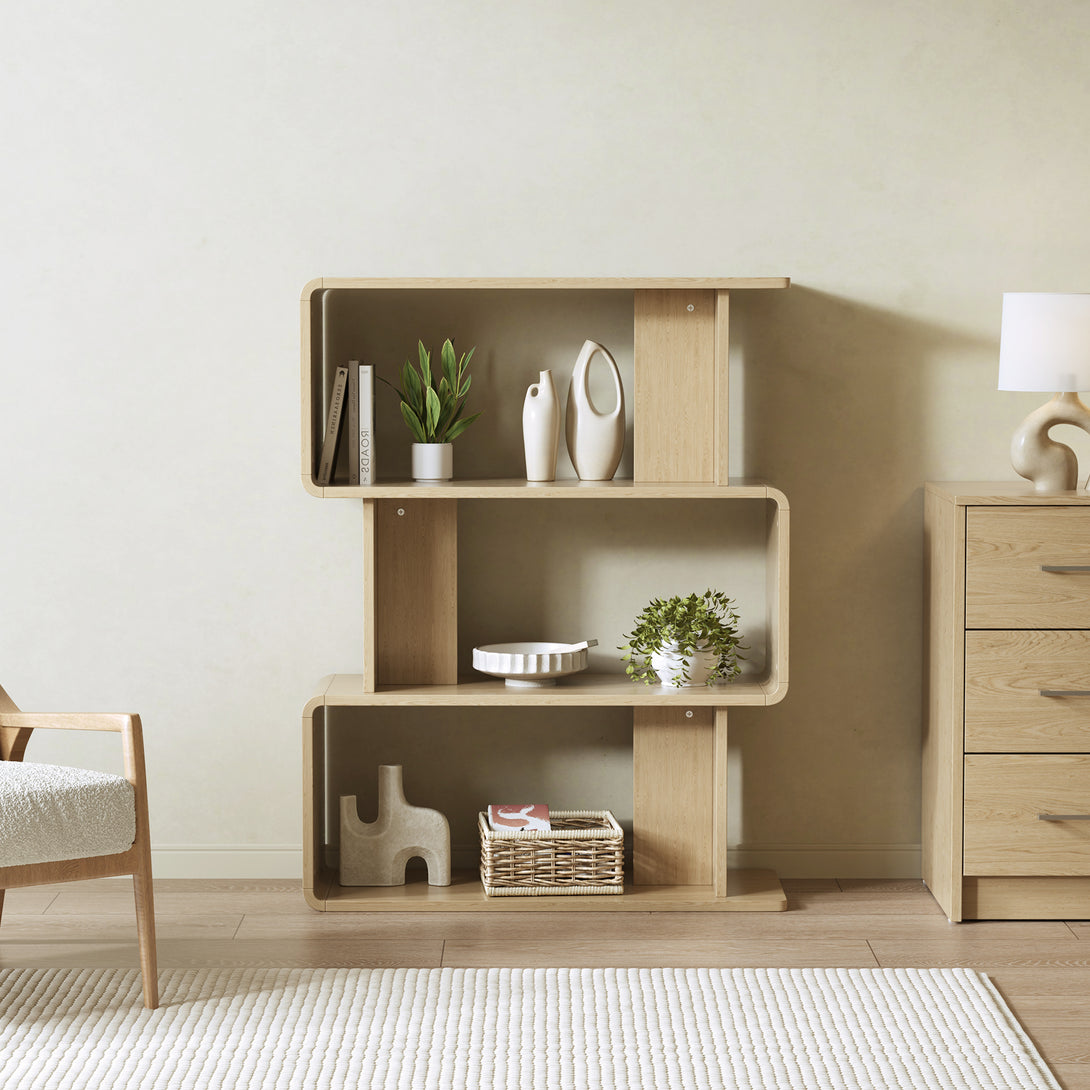 Waitoa 3 Tier Storage Shelf - Oak