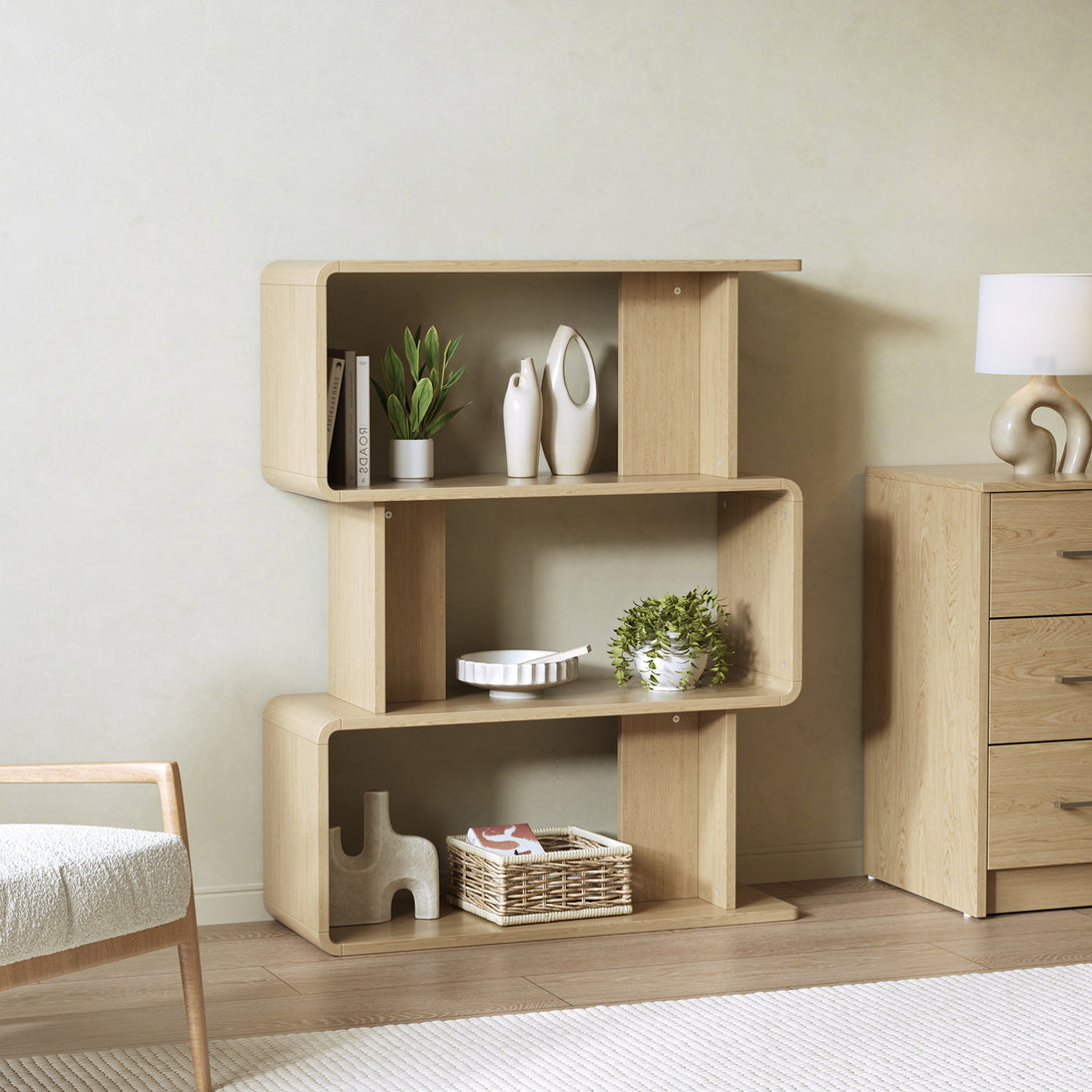 Waitoa 3 Tier Storage Shelf - Oak