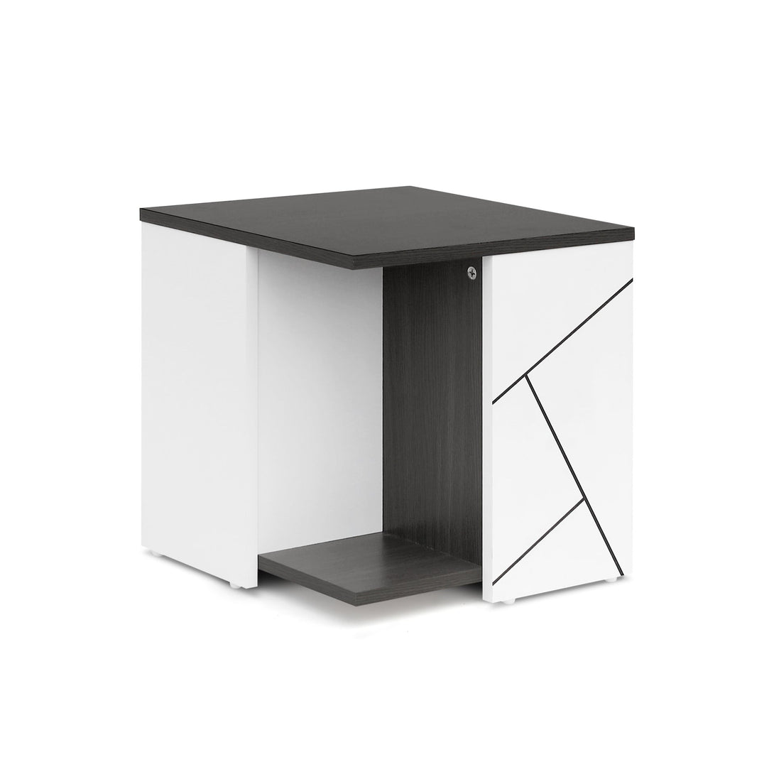 Dustin Side Table - Oak Grey + White