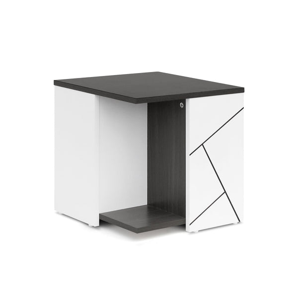 Dustin Side Table - Oak Grey + White