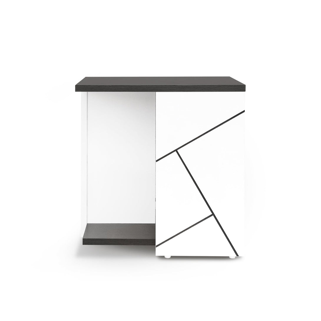 Dustin Side Table - Oak Grey + White