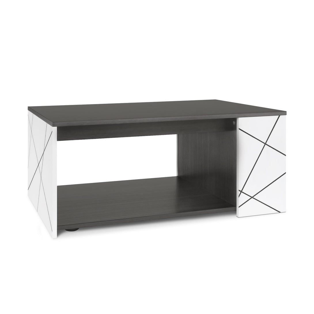 Dustin Coffee Table - Oak Grey + White