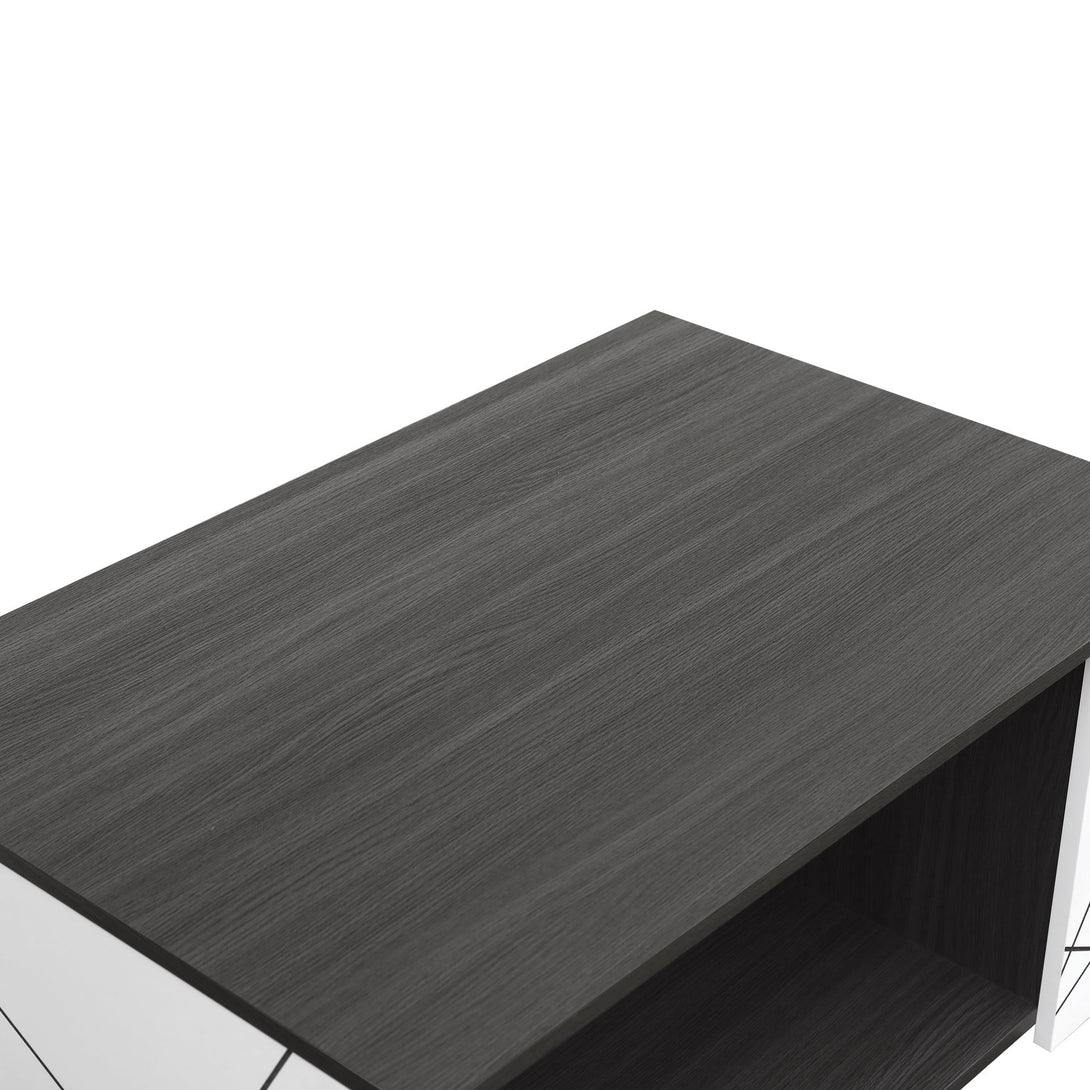 Dustin Coffee Table - Oak Grey + White