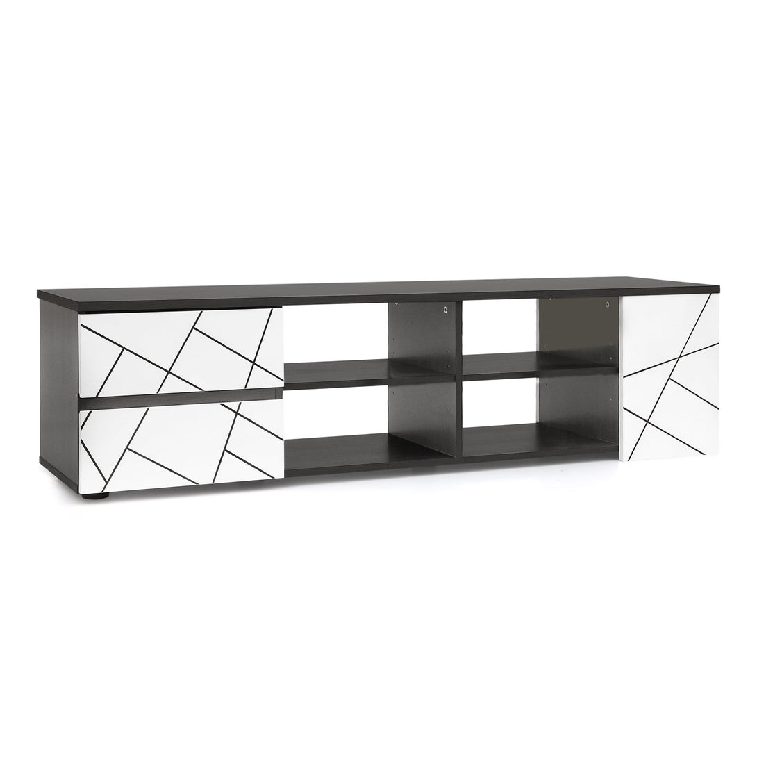 Dustin 1.5m Entertainment Unit - Oak Grey + White 