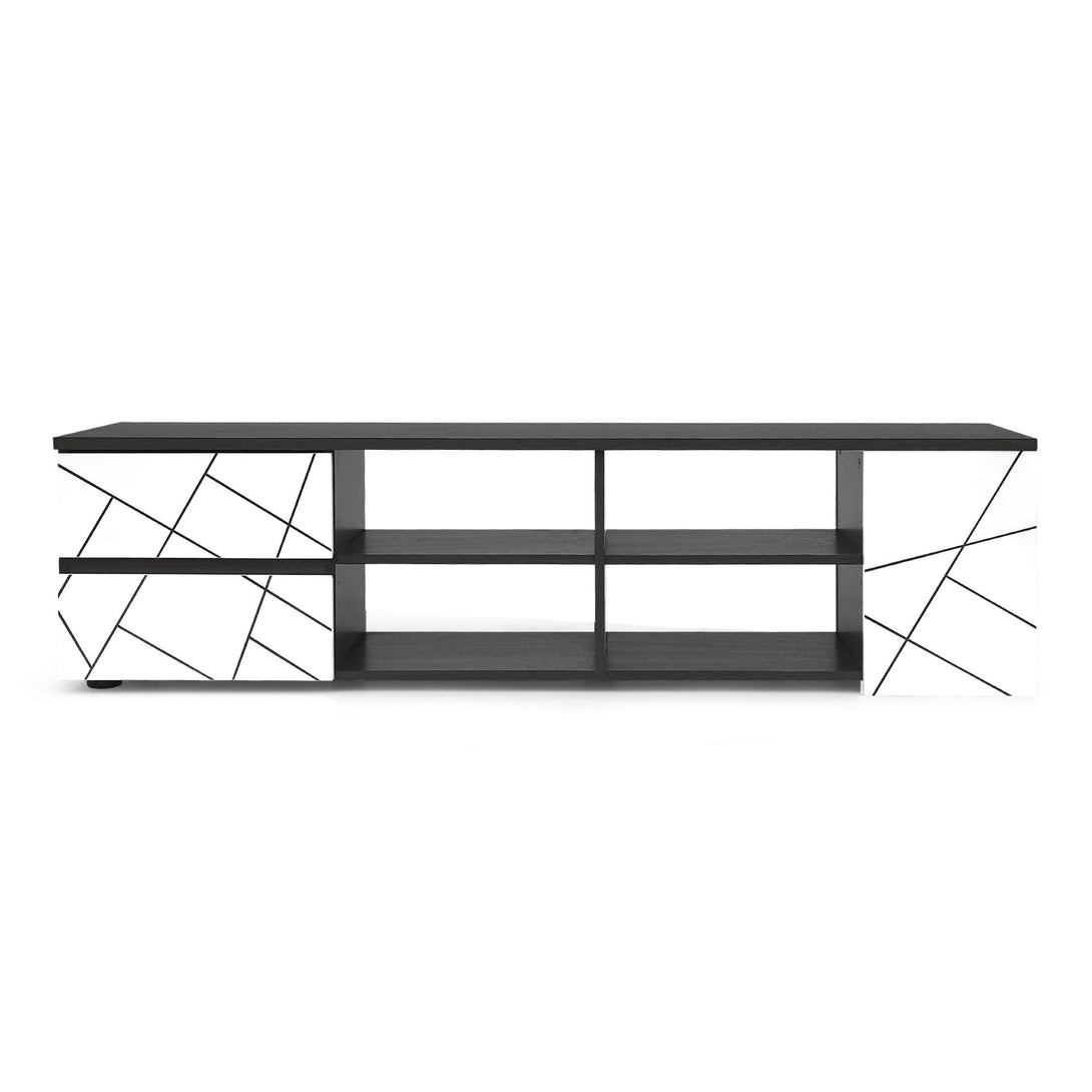 Dustin 1.5m Entertainment Unit - Oak Grey + White 