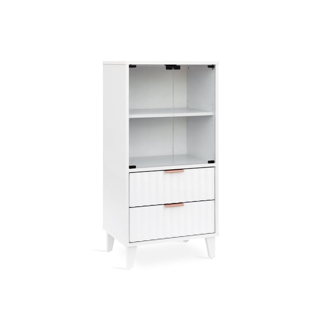 Charlie Display Cabinet with Drawer - White