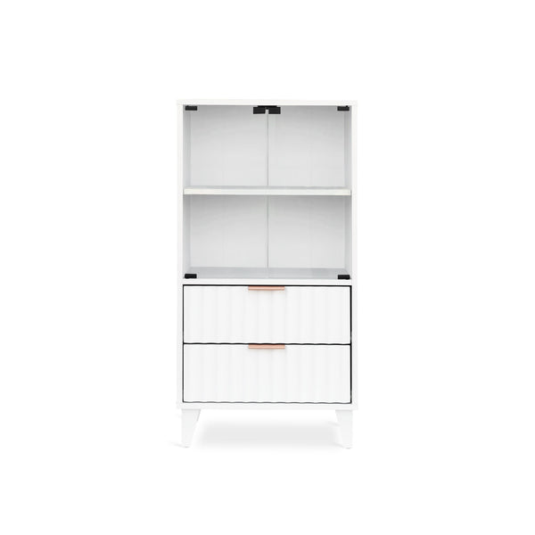 Charlie Display Cabinet with Drawer - White