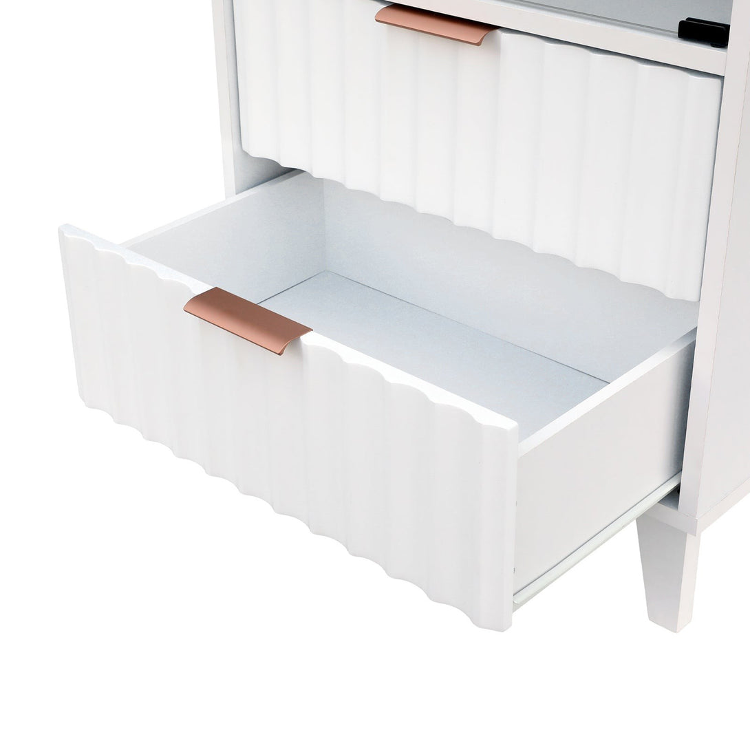 Charlie Display Cabinet with Drawer - White