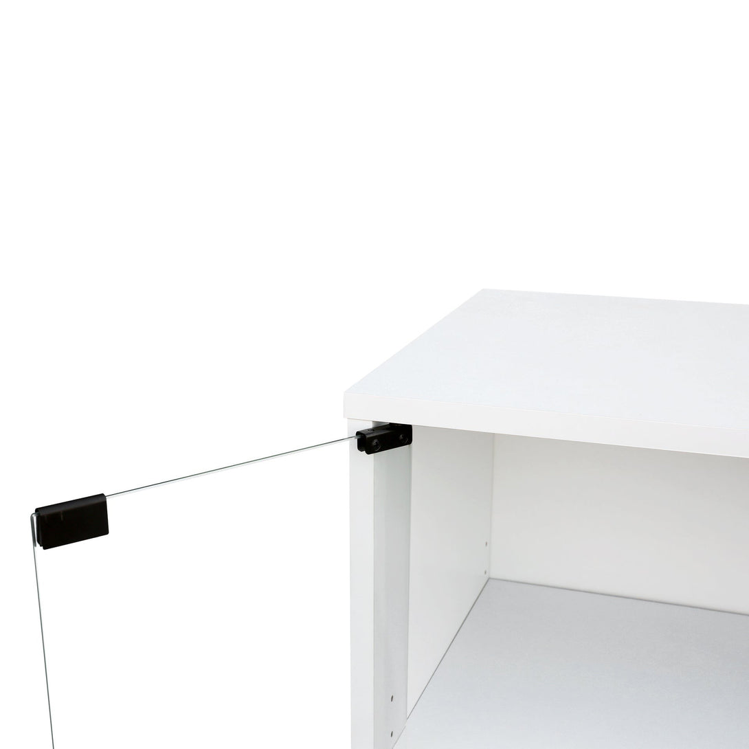 Charlie Display Cabinet with Drawer - White
