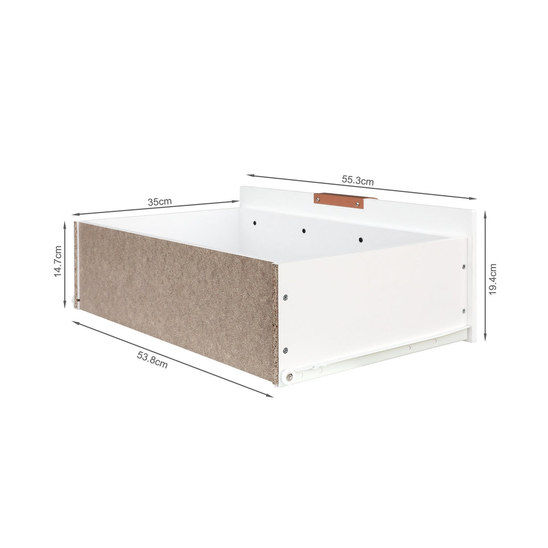Charlie Display Cabinet with Drawer - White