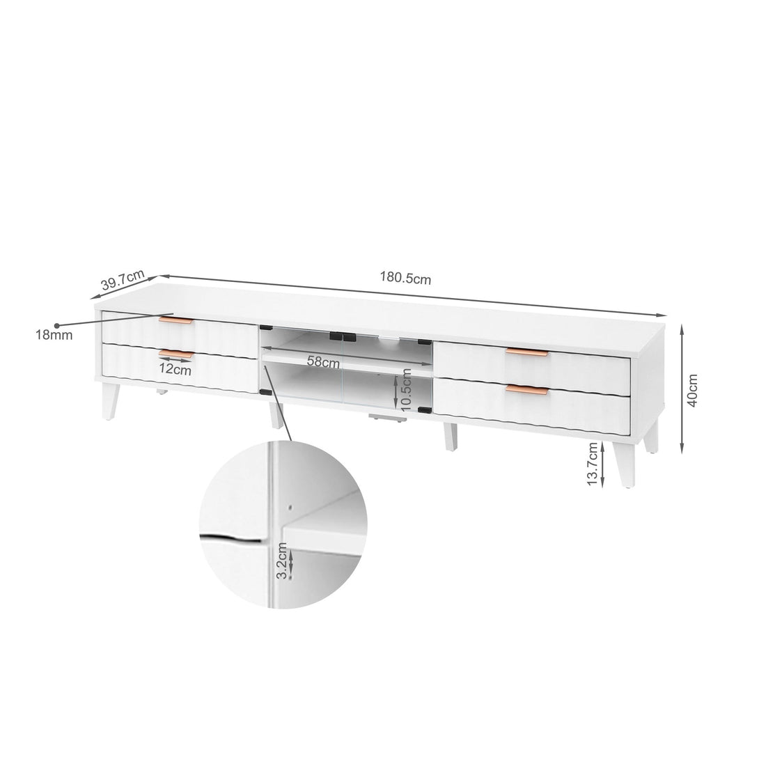 Charlie 1.8m Entertainment Unit - White