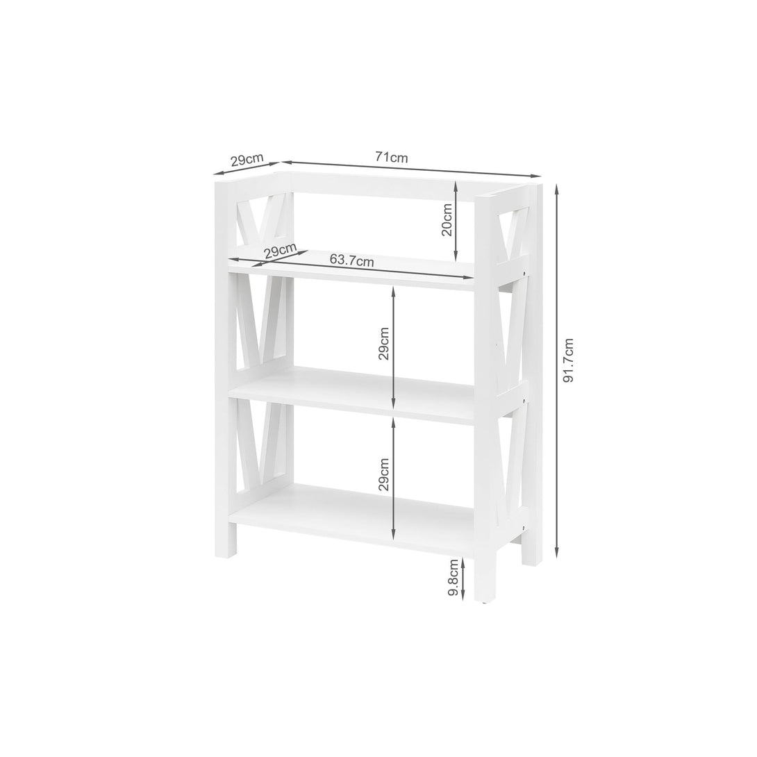 Wister 3 Tier Bookshelf - White