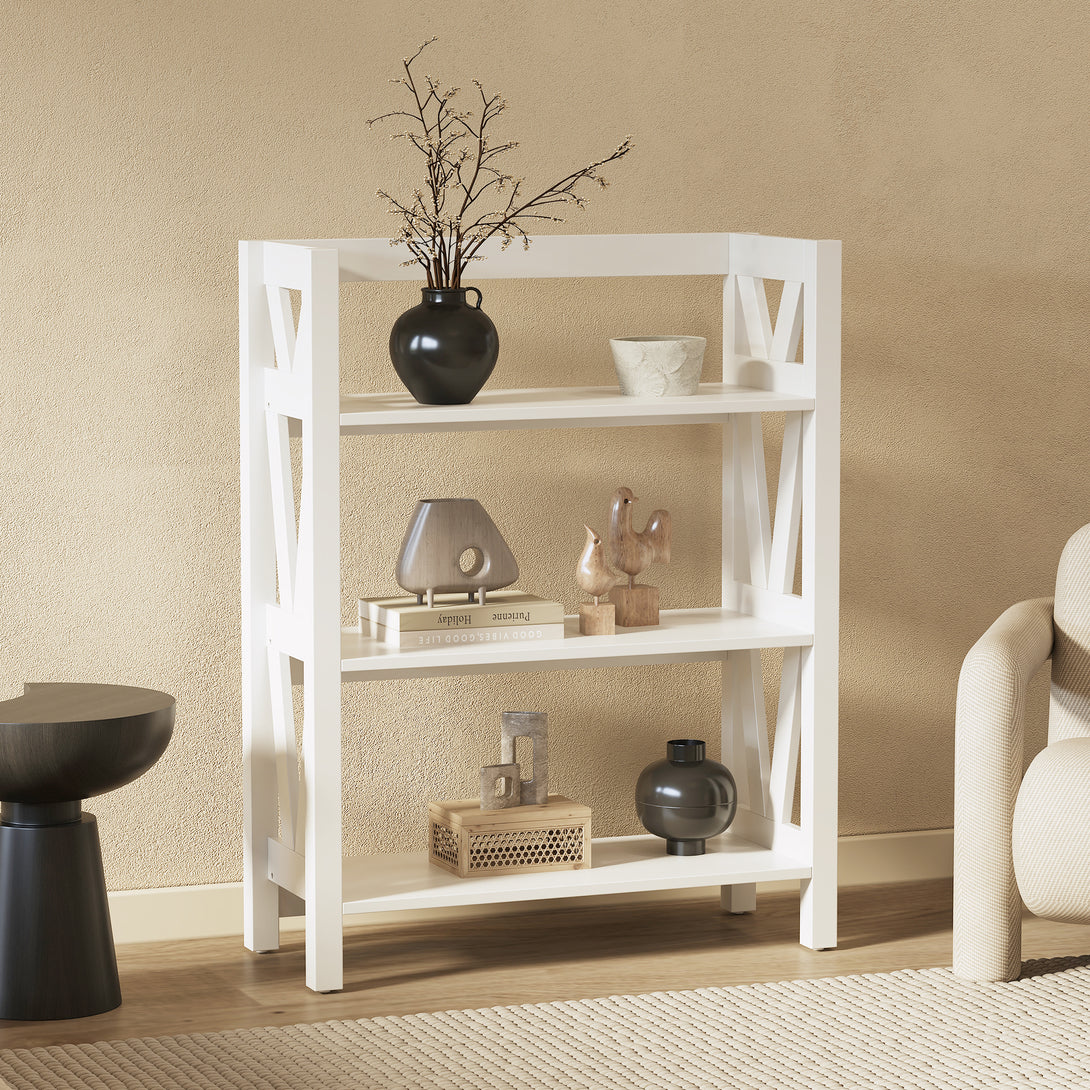 Wister 3 Tier Bookshelf - White