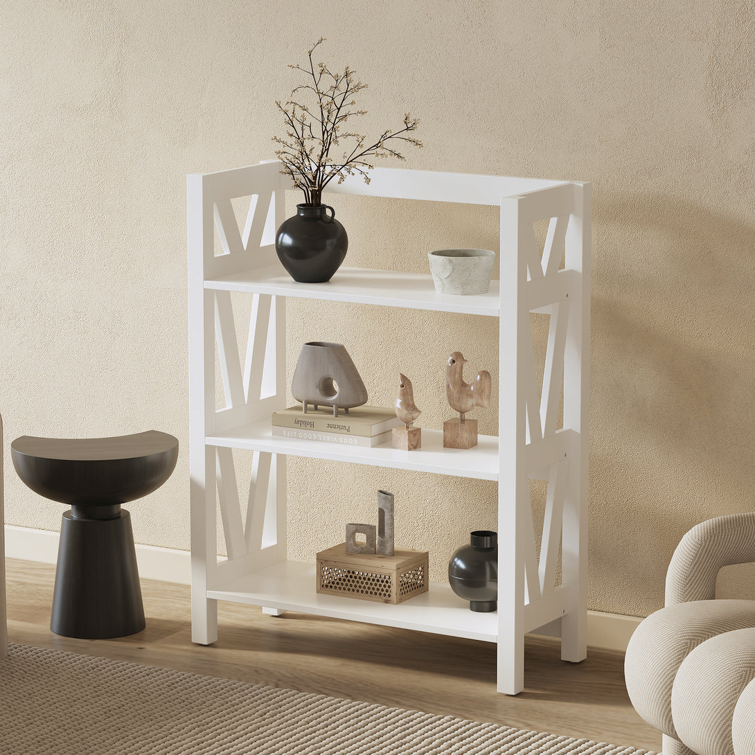 Wister 3 Tier Bookshelf - White