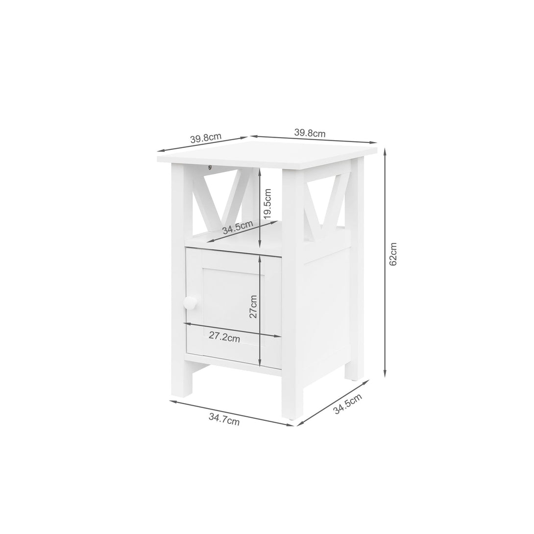 Wister 1 Door Storage Cabinet - White