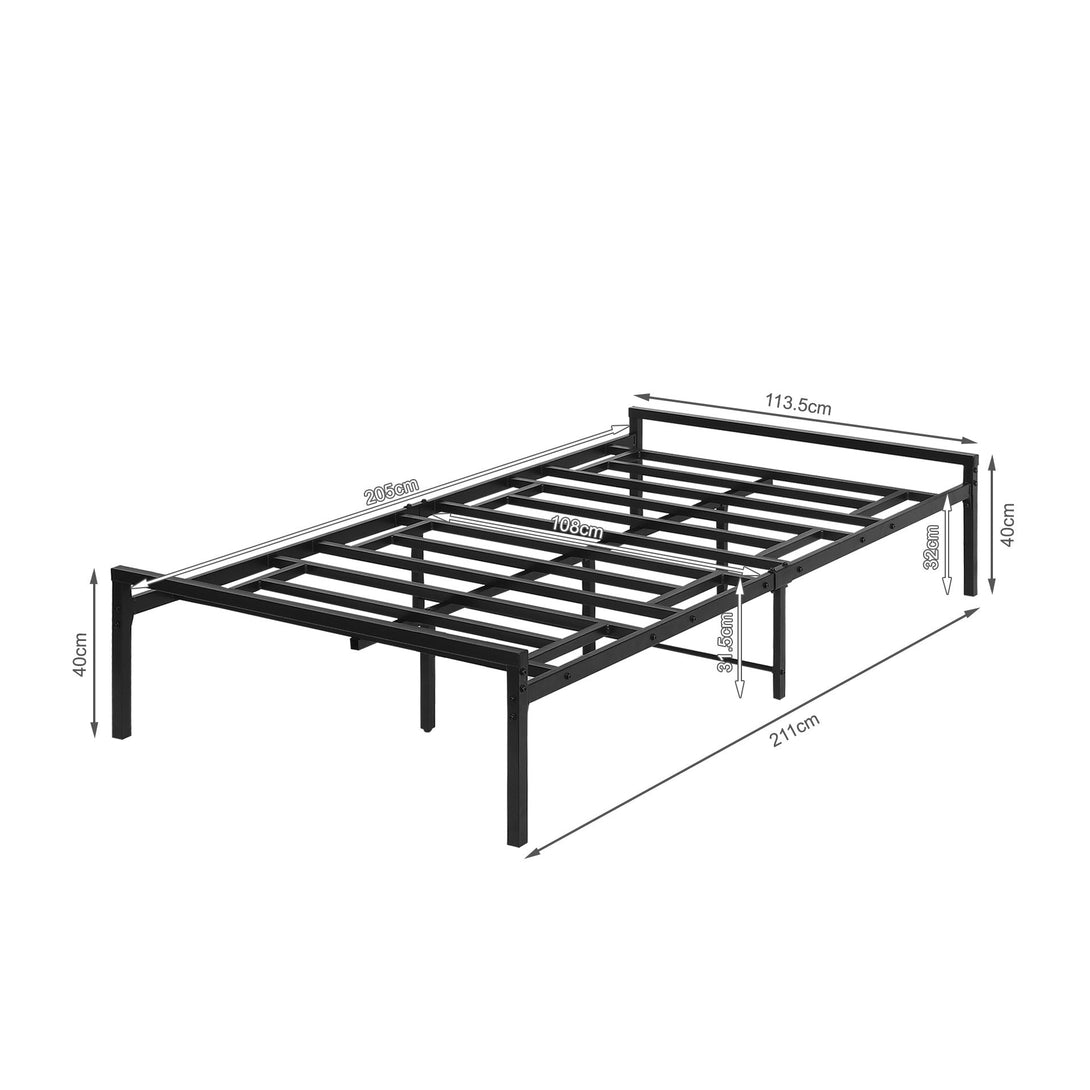 Isla King Single Metal Bed Frame - Black