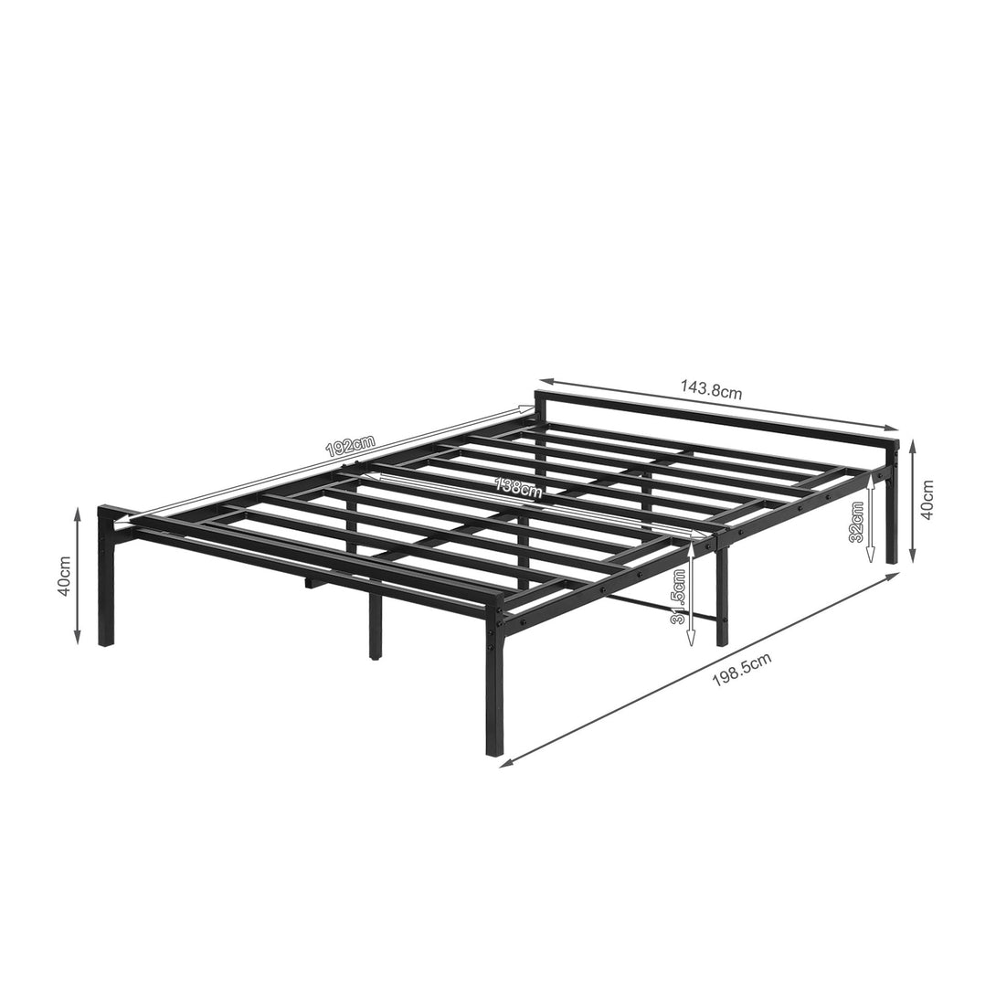 Isla Double Metal Bed Frame - Black
