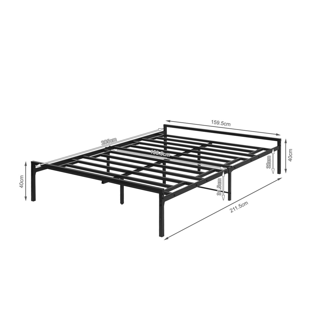 Isla Queen Metal Bed Frame - Black