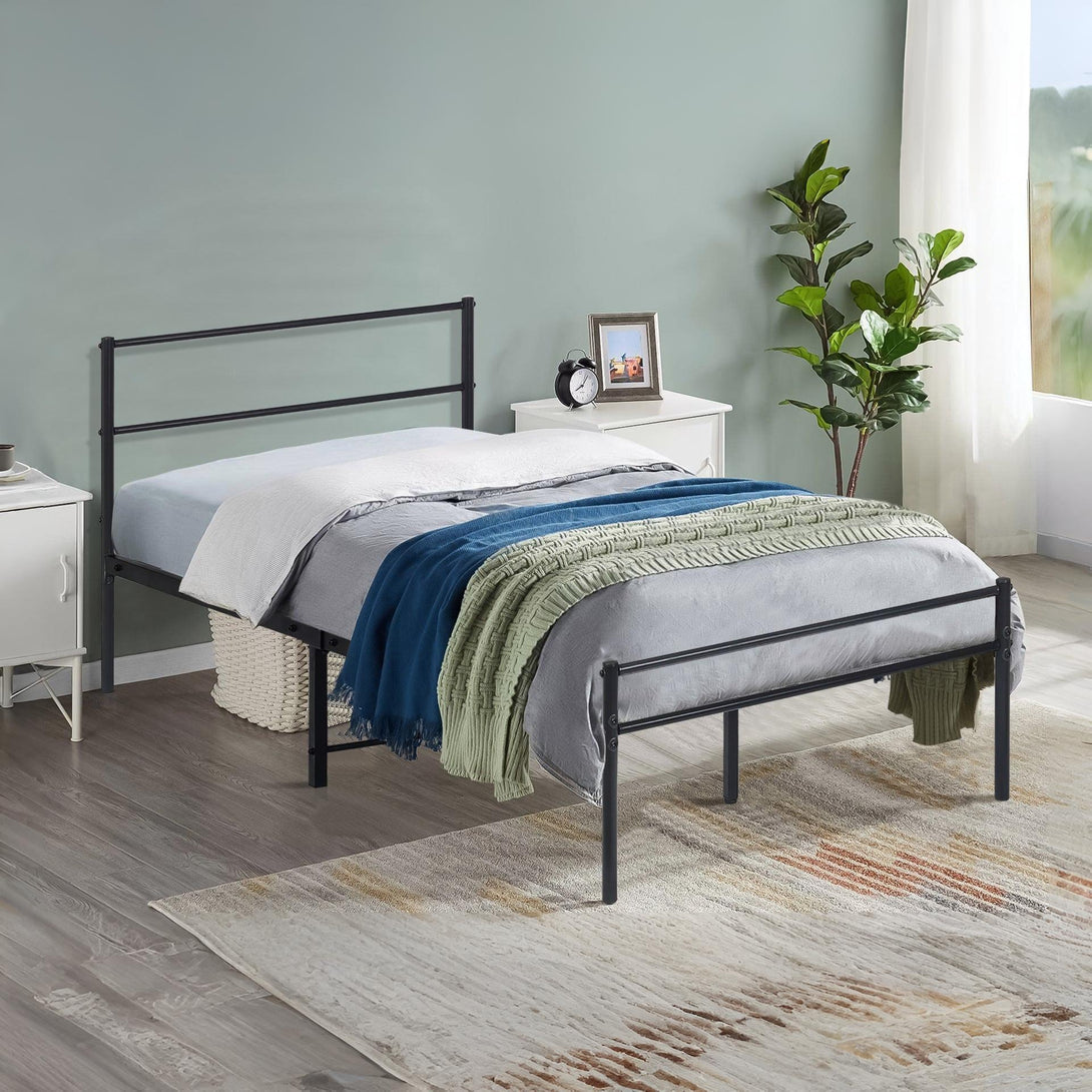 Sienna Single Metal Bed Frame - Black (0.077m3 - 17kg)