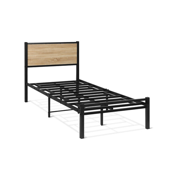 Bella Single Bed Frame - Oak + Black