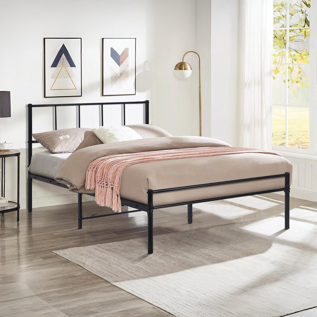 Sophia King Single Metal Bed Frame - Black