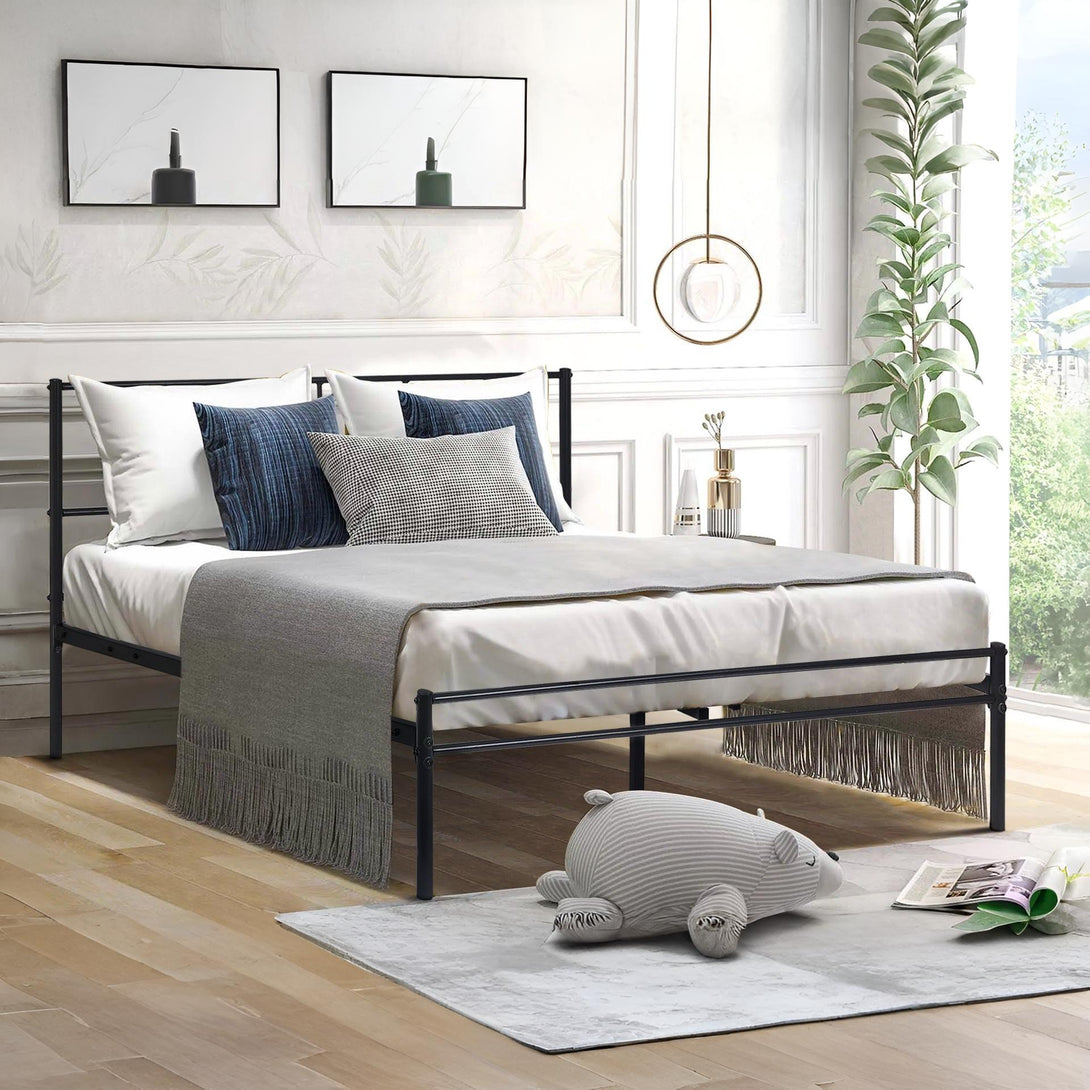 Sophia Double Metal Bed Frame - Black