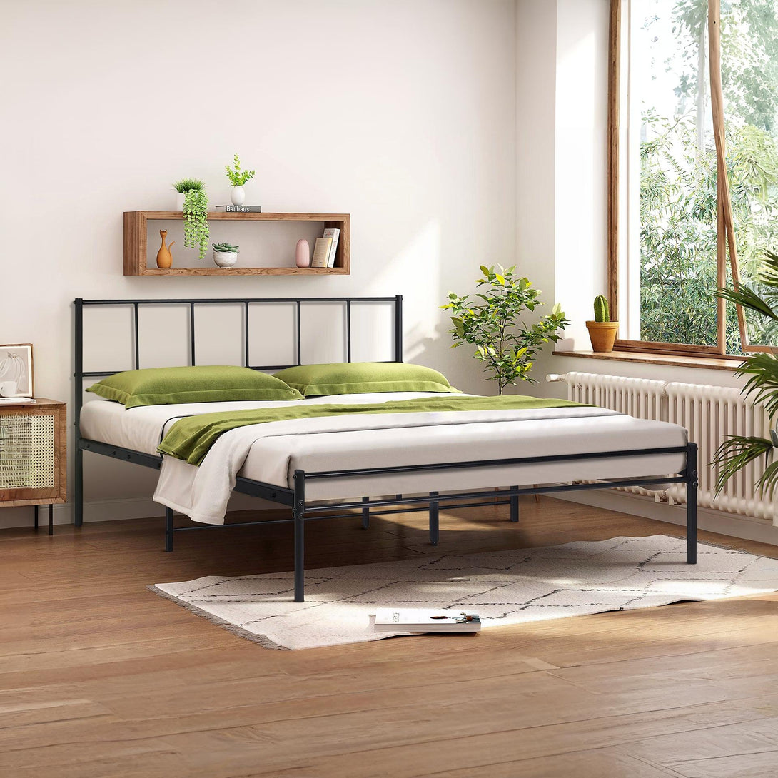 Sophia Queen Metal Bed Frame - Black