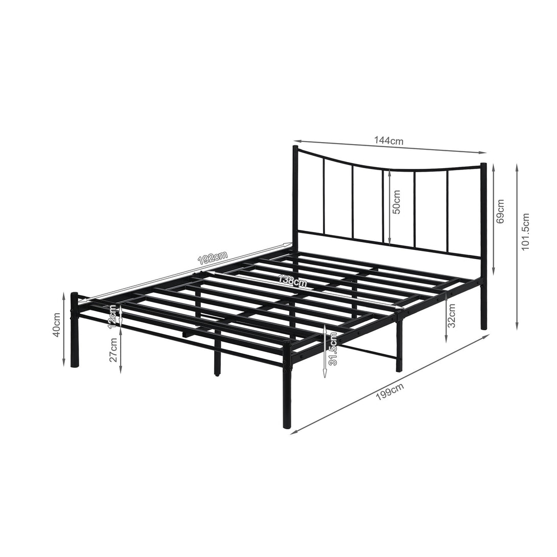 Kinsley Double Metal Bed Frame - Black