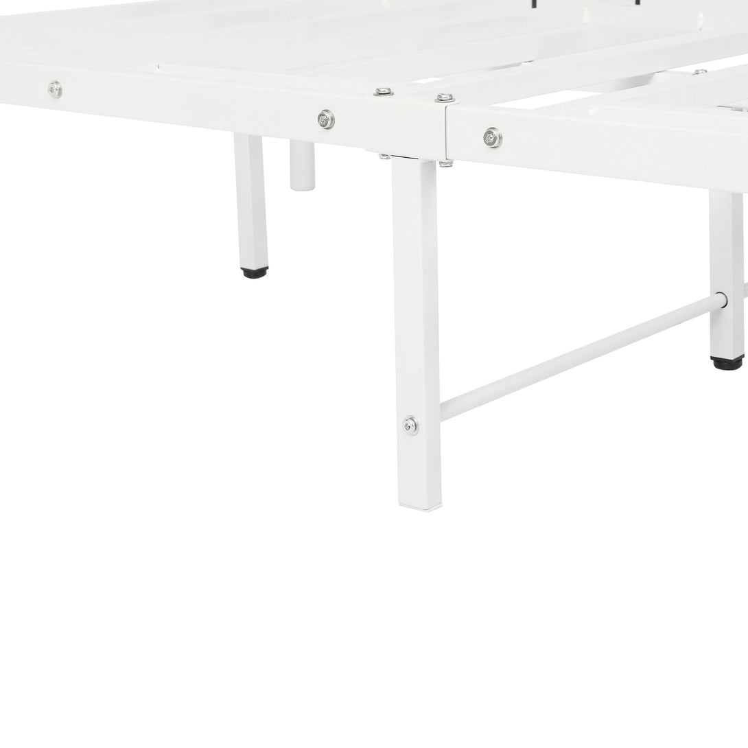 Ruby Single Metal Bed Frame - White