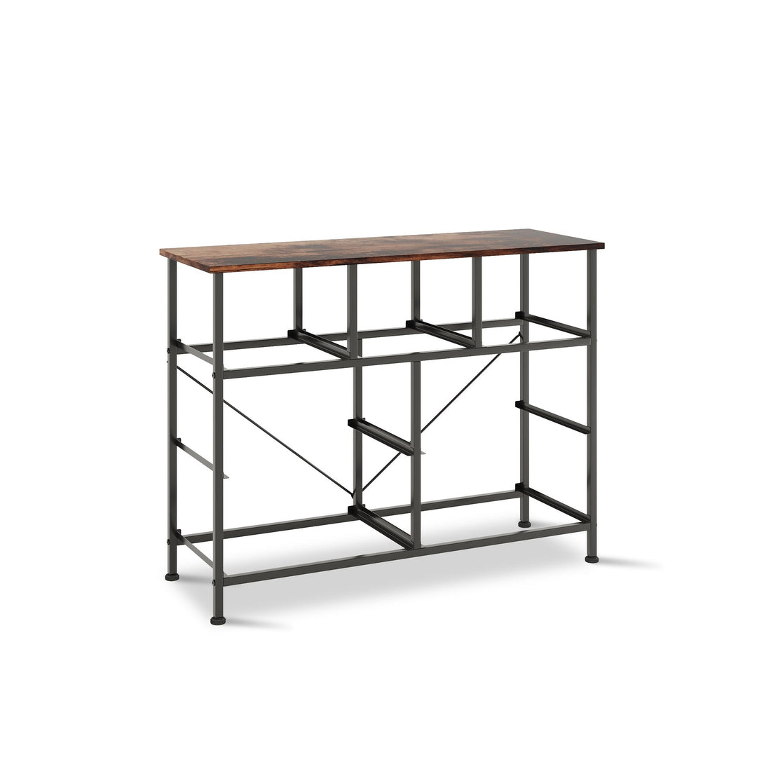 Madilyn 7 Drawers Lowboy - Rustic Brown + Mix