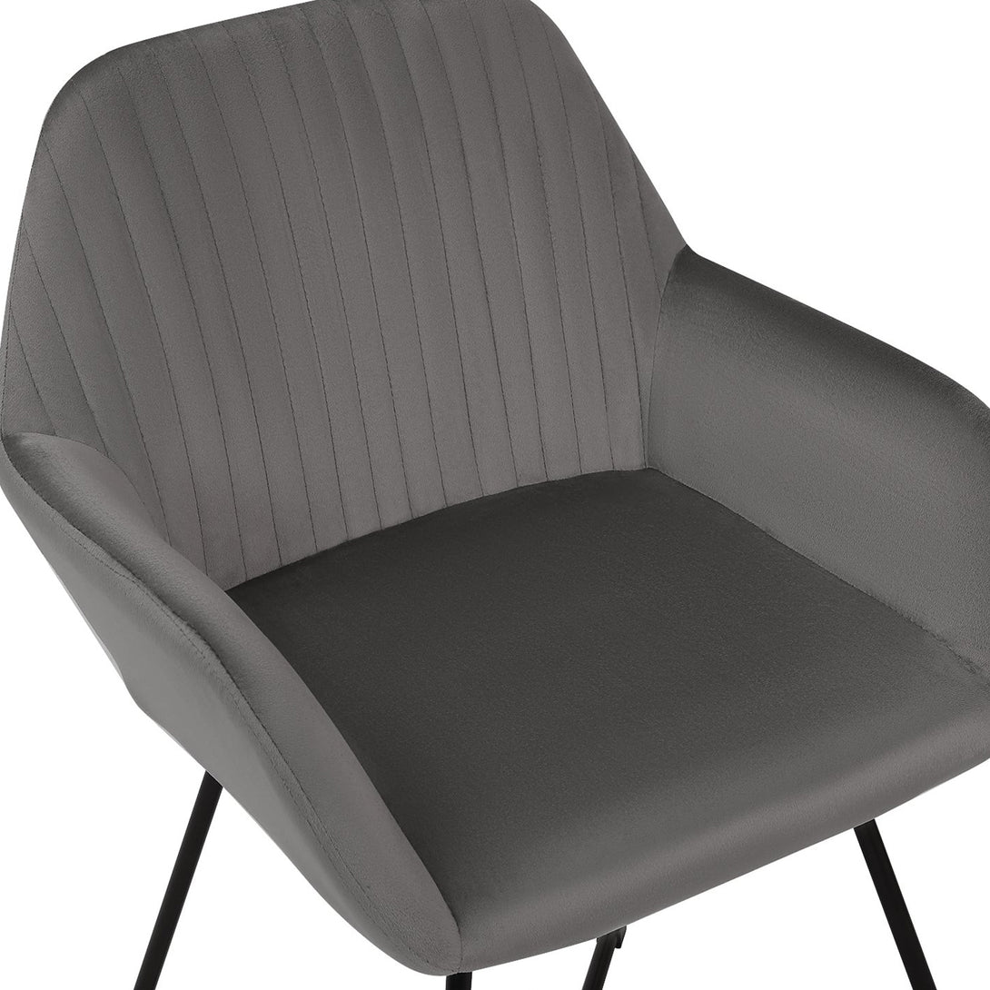 Jesus Velvet Upholstery Dining Chairs - Set of 2 - Grey