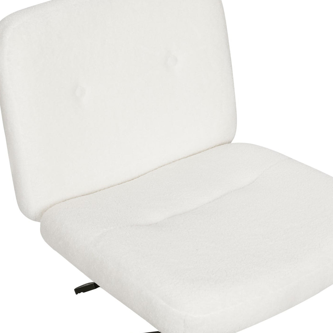 Aiden Swivel Office Chair with Lumbar Cushion - White