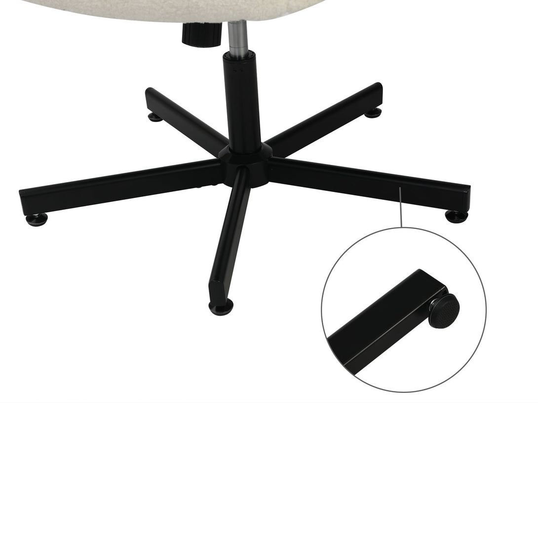 Aiden Swivel Office Chair with Lumbar Cushion - White
