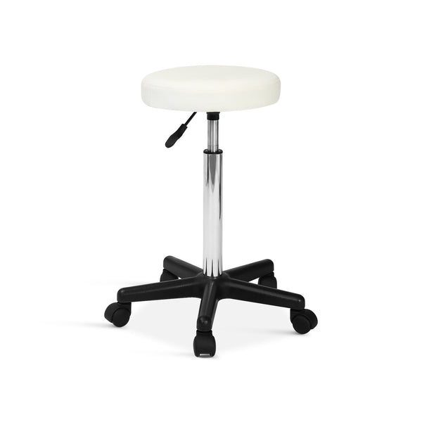 Rae Office Stool with PU Leather - White