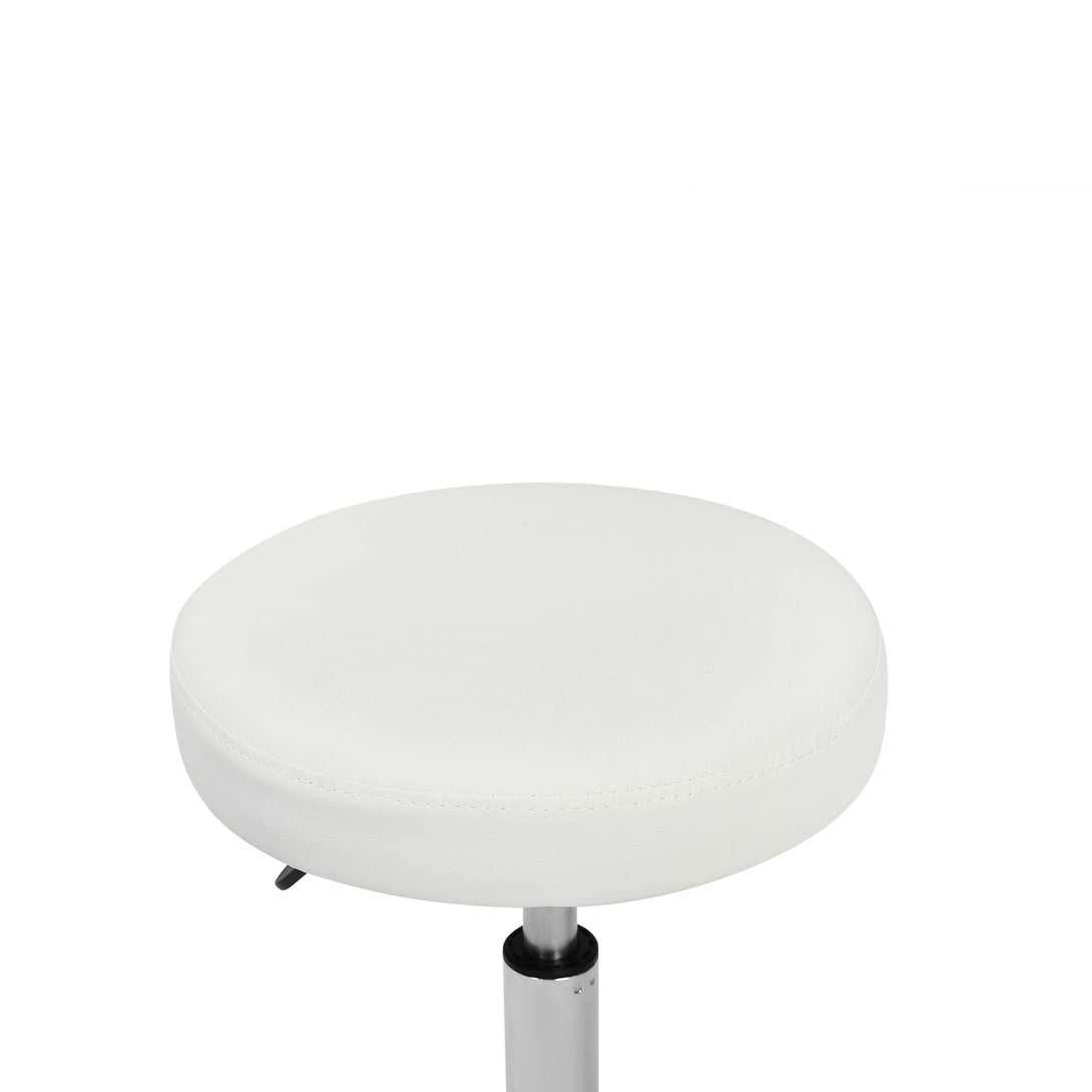 Rae Office Stool with PU Leather - White