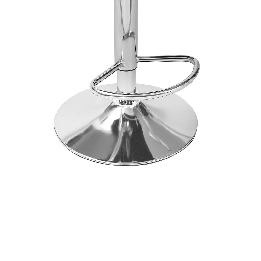 Lois Bar Stool with PU Leather - Set of 2 - Black