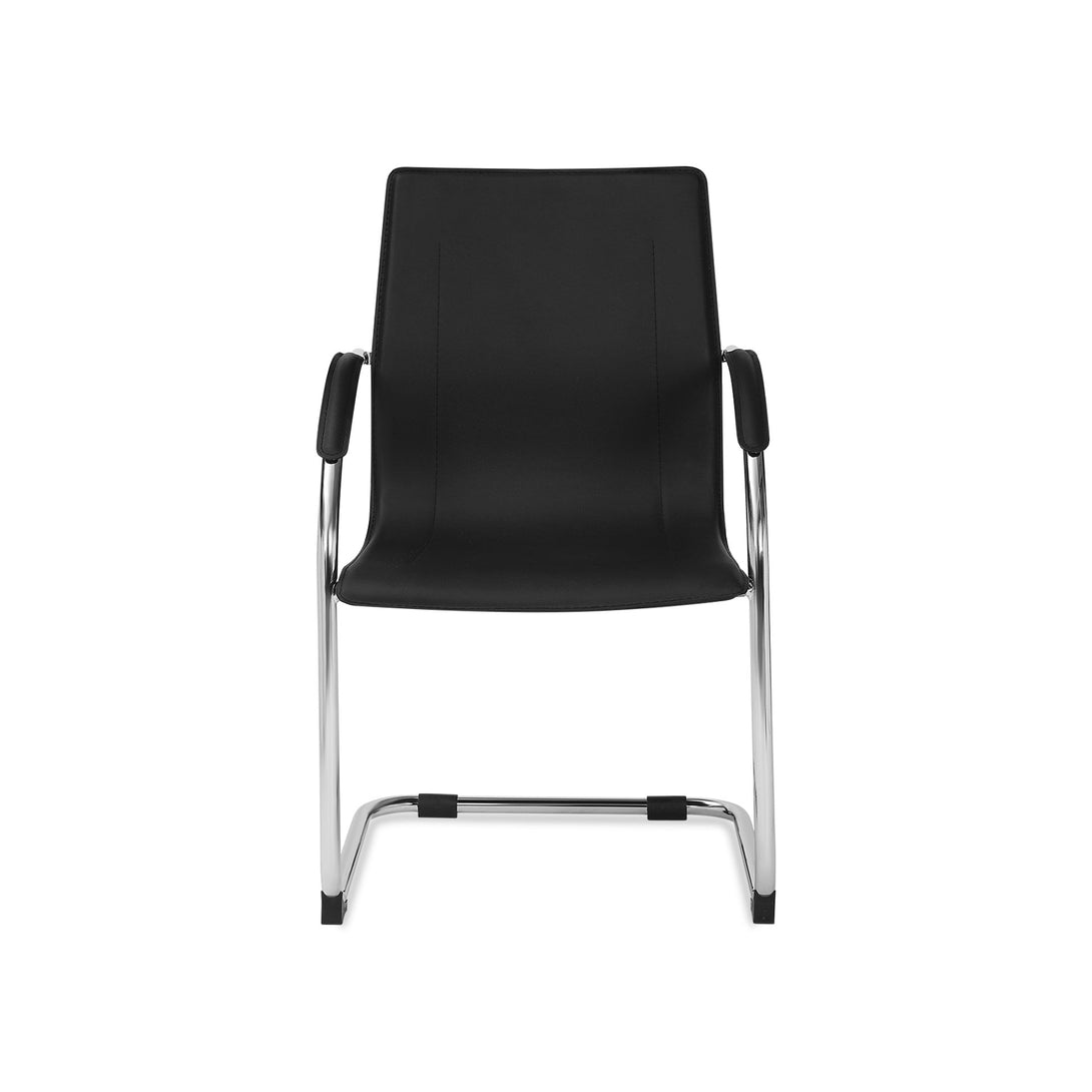 Jose PVC Cantilever Office Chair - Black