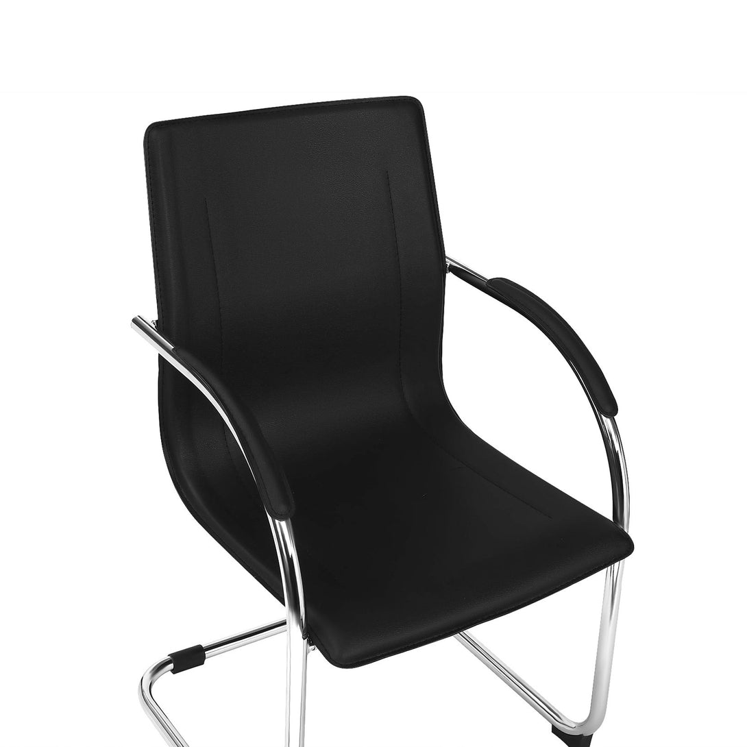 Jose PVC Cantilever Office Chair - Black