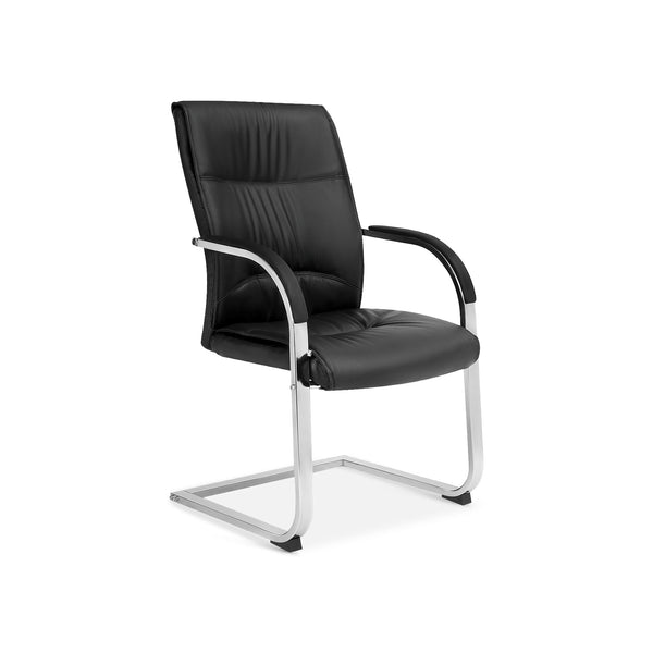 Ryder PU Leather Cantilever Office Chair - Black