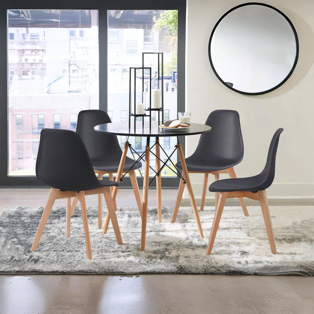 Ansel Dining Chair - Set of 4 - Black