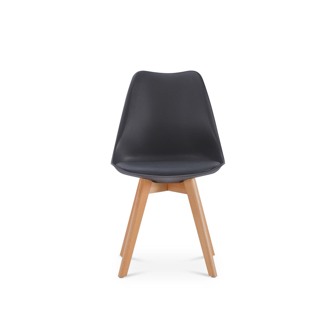 Bodhi Dining Chair with Padded Seat - Set of 4 - Black