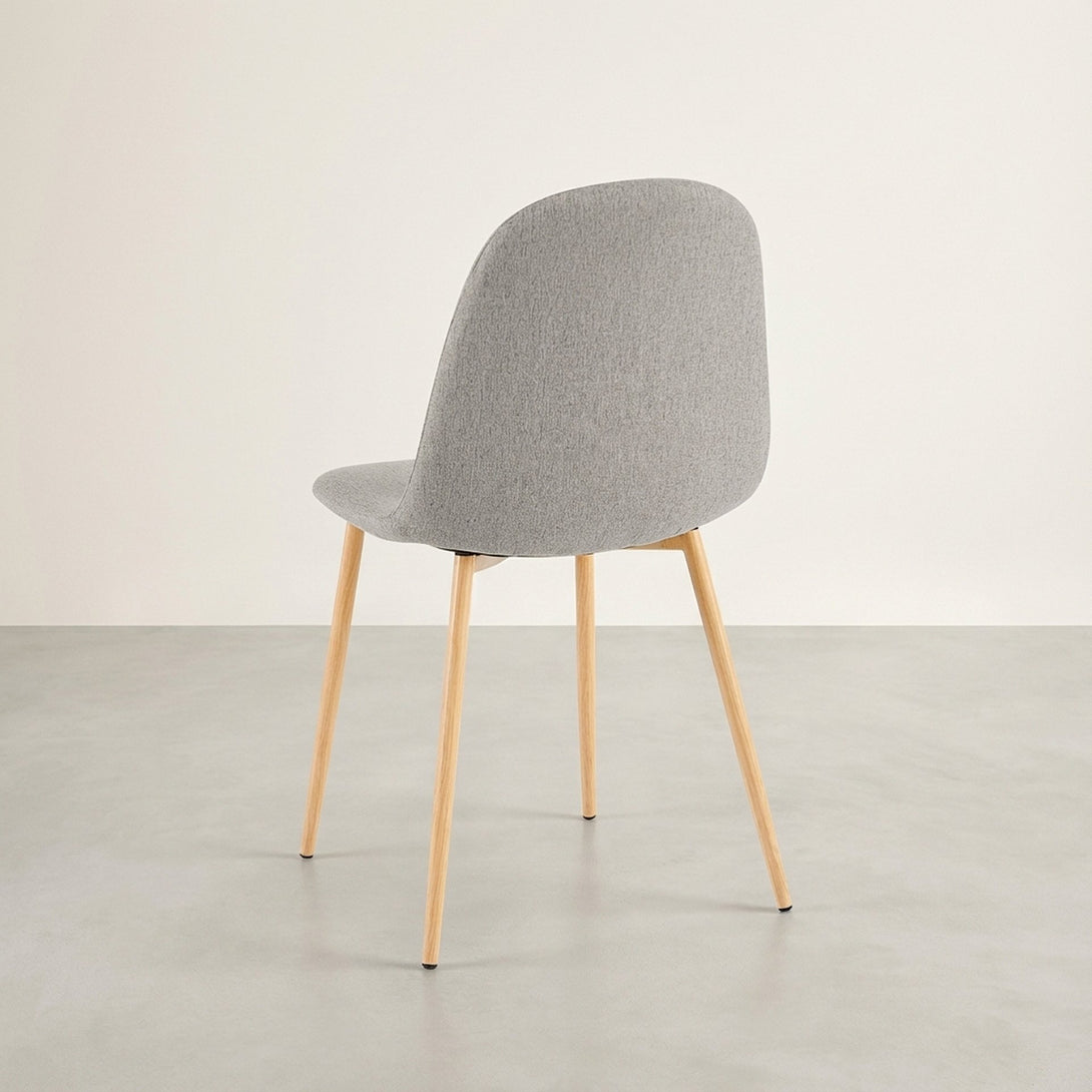 Arlo Linen Dining Chair - Set of 4 - Light Grey