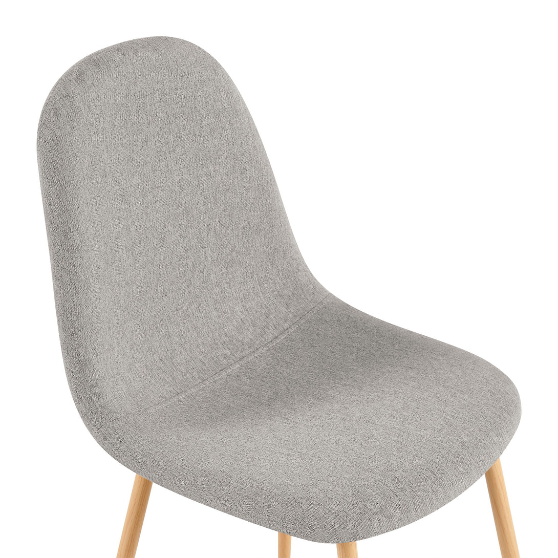 Arlo Linen Dining Chair - Set of 4 - Light Grey