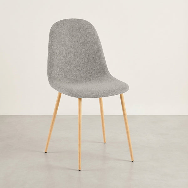 Arlo Linen Dining Chair - Set of 4 - Light Grey
